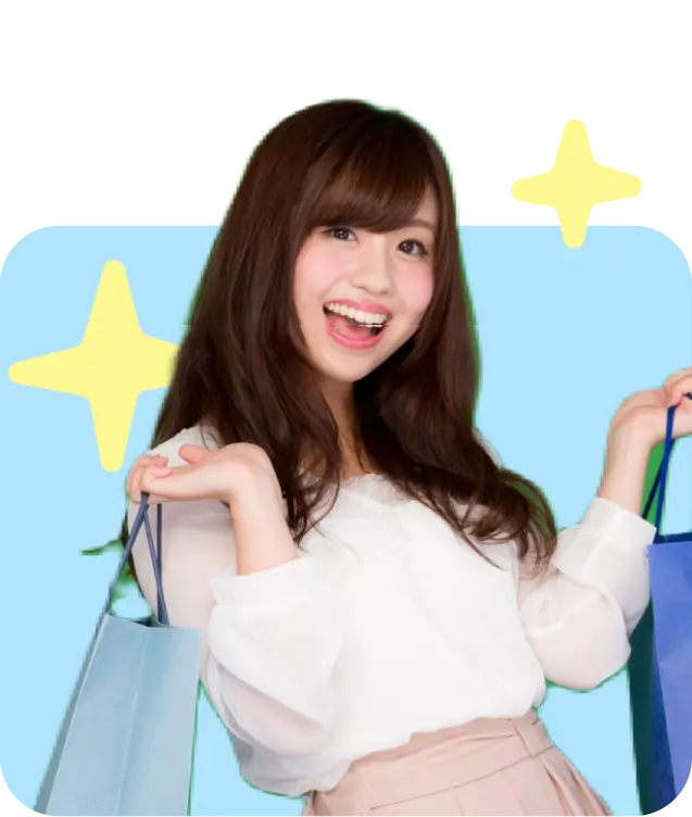 Girl with shopping bags